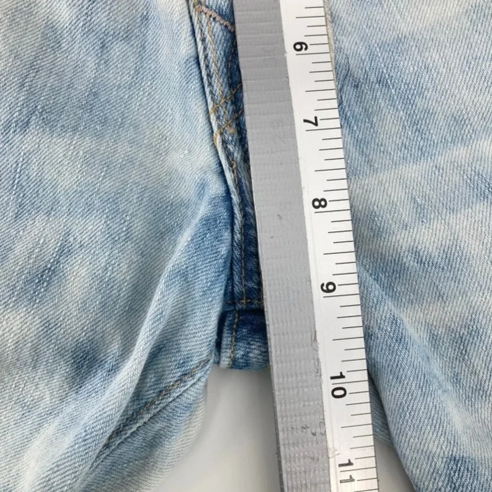 True Religion Section Geno Button Fly Cut Off Shorts Men 30 Bleach Wash USA